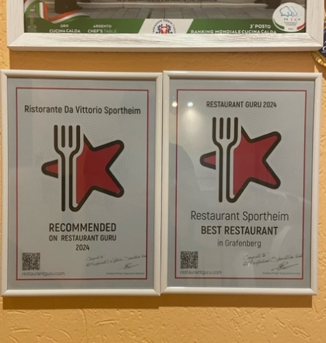 Ristorante Da Vittorio Sportheim award